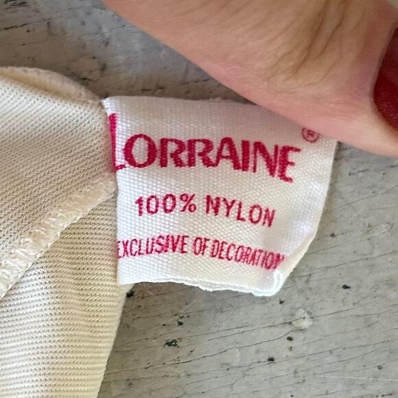 Vintage Lorraine Slip Dress Ivory Lace Trim Adjustable Straps 70s 80s Made USA - Picture 13 of 14